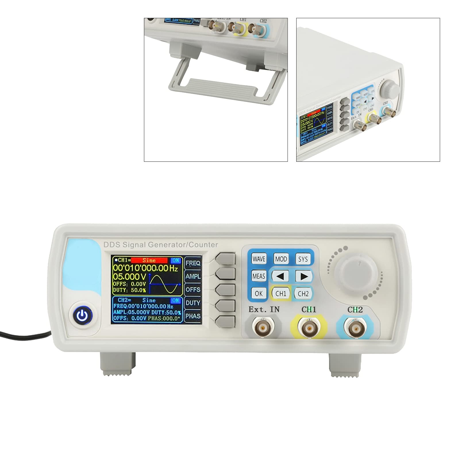 Generador de Fuente de Señal DDS Digital AC100‑240V Generador de Forma de Onda JDS6600 Contador de Generador de Señal (Estándar europeo 15HZ)