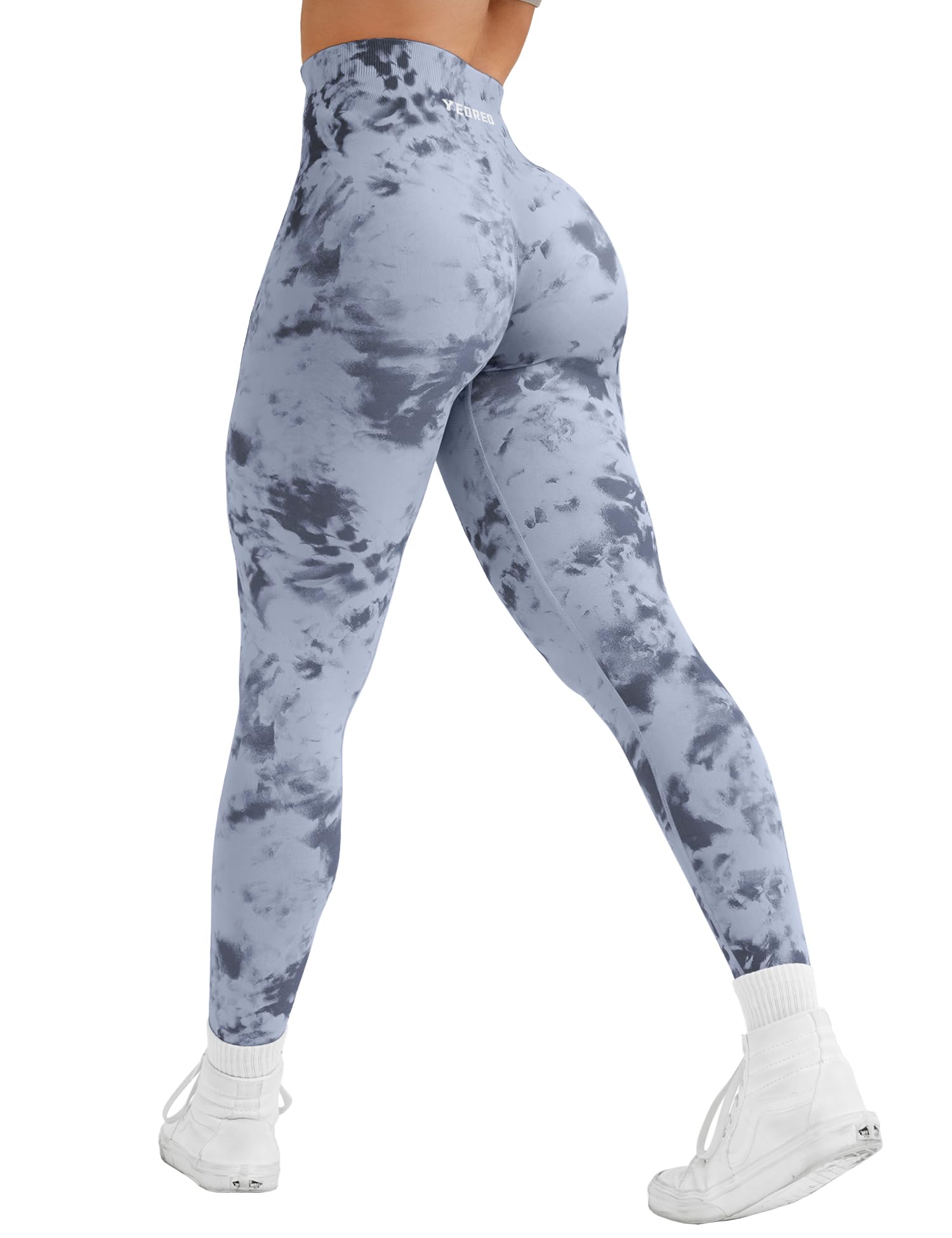 YEOREOWorkout Leggings for Women Jada Scrunch Butt Lifting Leggings Seamless Screen Print Gym Yoga Pants