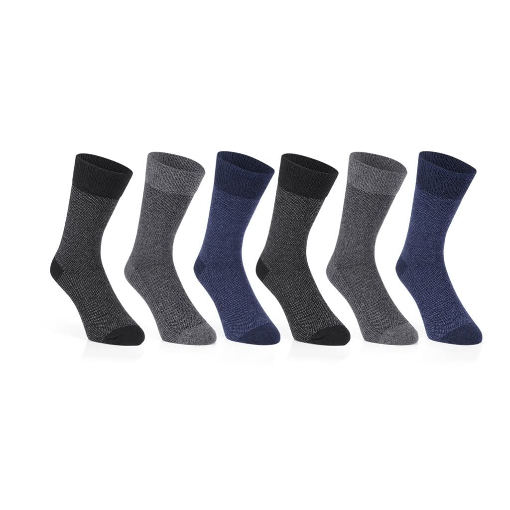 Chaussettes thermiques homme hiver épaisses en lot de 6 pour rester au chaud