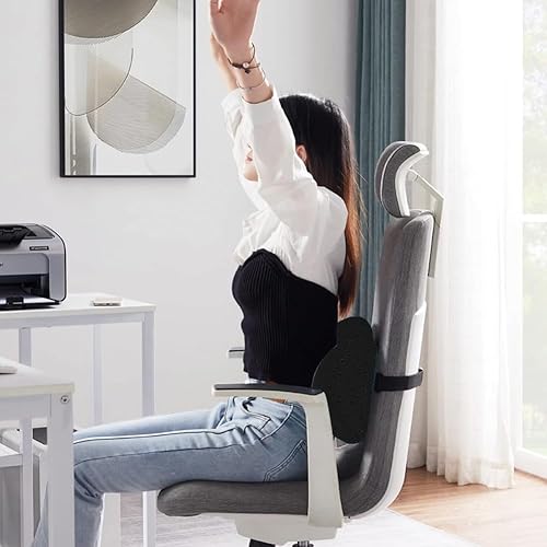 Miniatura 2 de Joyzan Almohada inflable de apoyo lumbar, portátil, transpirable, respaldo inferior, respaldo, fatiga, cabeza, cuello, avión, asiento de avión,