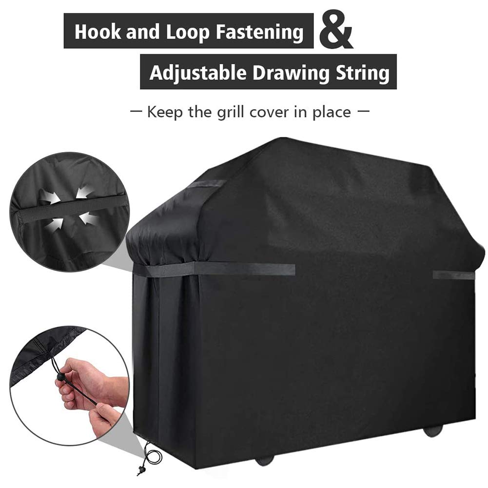 Funda para Barbacoa, Cubierta De La Parrilla Impermeable, 600D Oxford Funda Protector para Barbacoa De Gas, Anti-UV, Anti-Polvo, Anti-Humedad. (152 * 61 * 122cm)