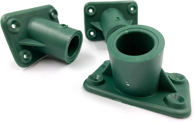 3-Pack Plastic Broom Bracket, 4 Screw Holes Heavy Duty Broom Handle Bracket to Support Fixed Push Broom Handle, 15/16 (23mm to 24mm Diameter) Broom Head Bracket