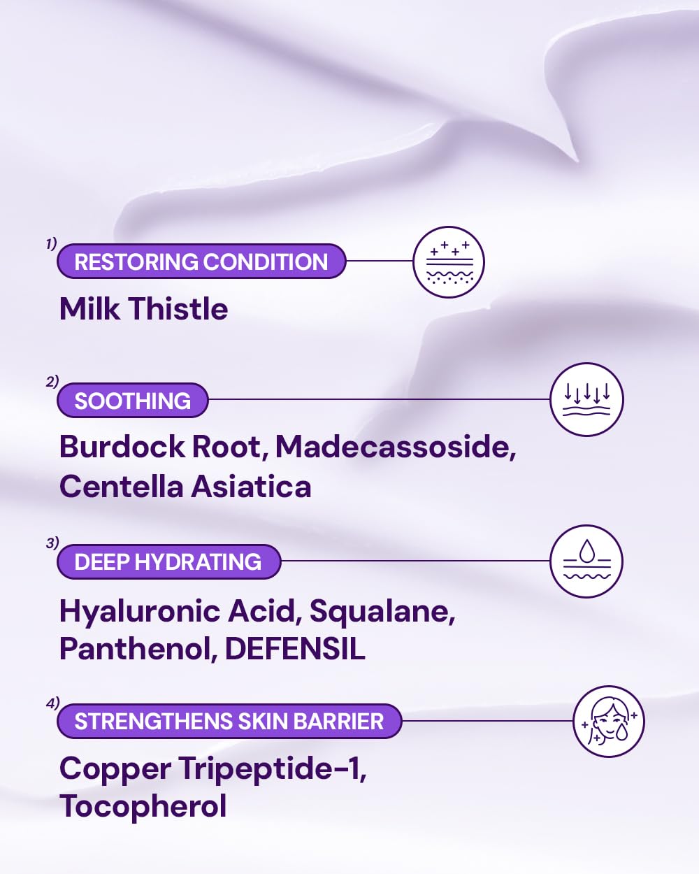 BANOBAGI Milk Thistle Repair Cream - Skin Barrier Repair Face Cream with Hyaluronic Acid & Panthenol | Non-Comedogenic Face Moisturizer for Sensitive Skin | Korean Skin Care | Fragrance Free | 1.69oz - Image 4