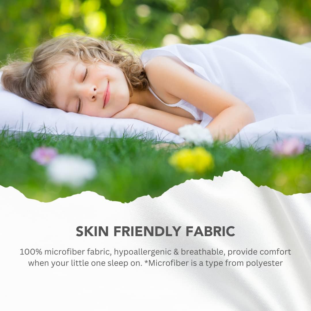 Cot Sheets for Toddler and Preschool - Daycare/Pre-School Cot Sheet - Corner Elastic Loops - Cot Bed Fitted Sheet - Poly Cotton Surface Pack of 12 (22" X 40) - Daycare Sheets 22 X 40 Inch White