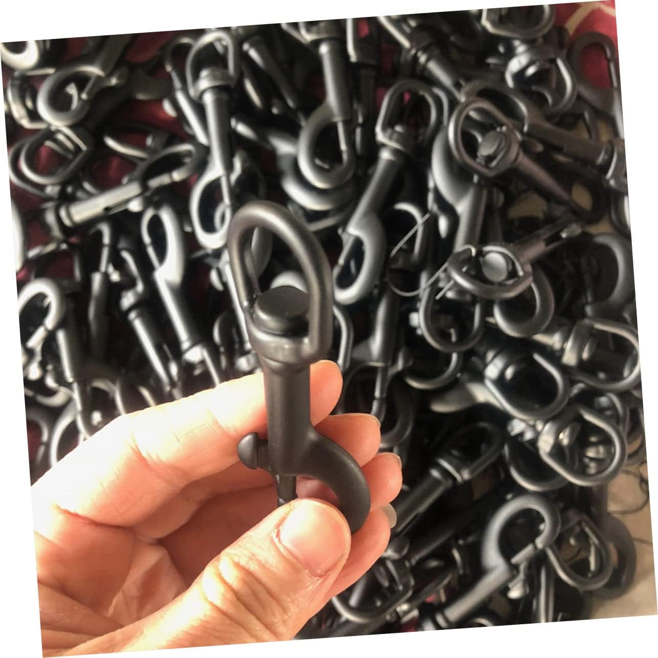 Double Ended Pulling Buckle Snaps Hook,Double-End Pulling Buckle Dog Leash Double Headed Stainless Steel Double