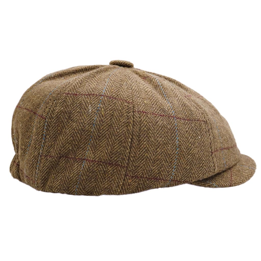 Newsboy Cap Gatsby Baker Boy Hat Flat Caps Tweed Adjustable Peaky Herringbone Cloth Cap Hat
