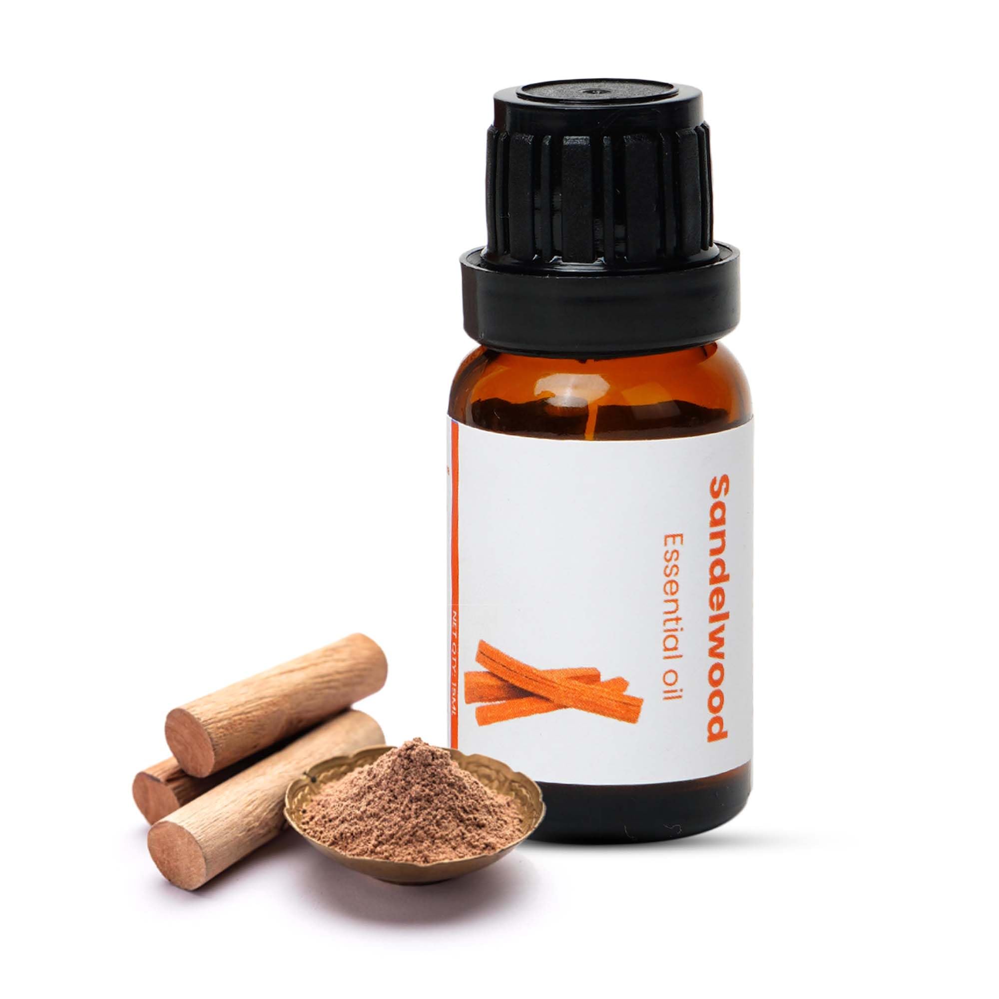 GaneshaSpeaks Pure Aroma Essential Oil with Sandalwood Fragrance - 15ml | Pack of 1 | Natural Relaxation | Ideal For Aromatherapy, Massage, Diffusing & DIY Skincare