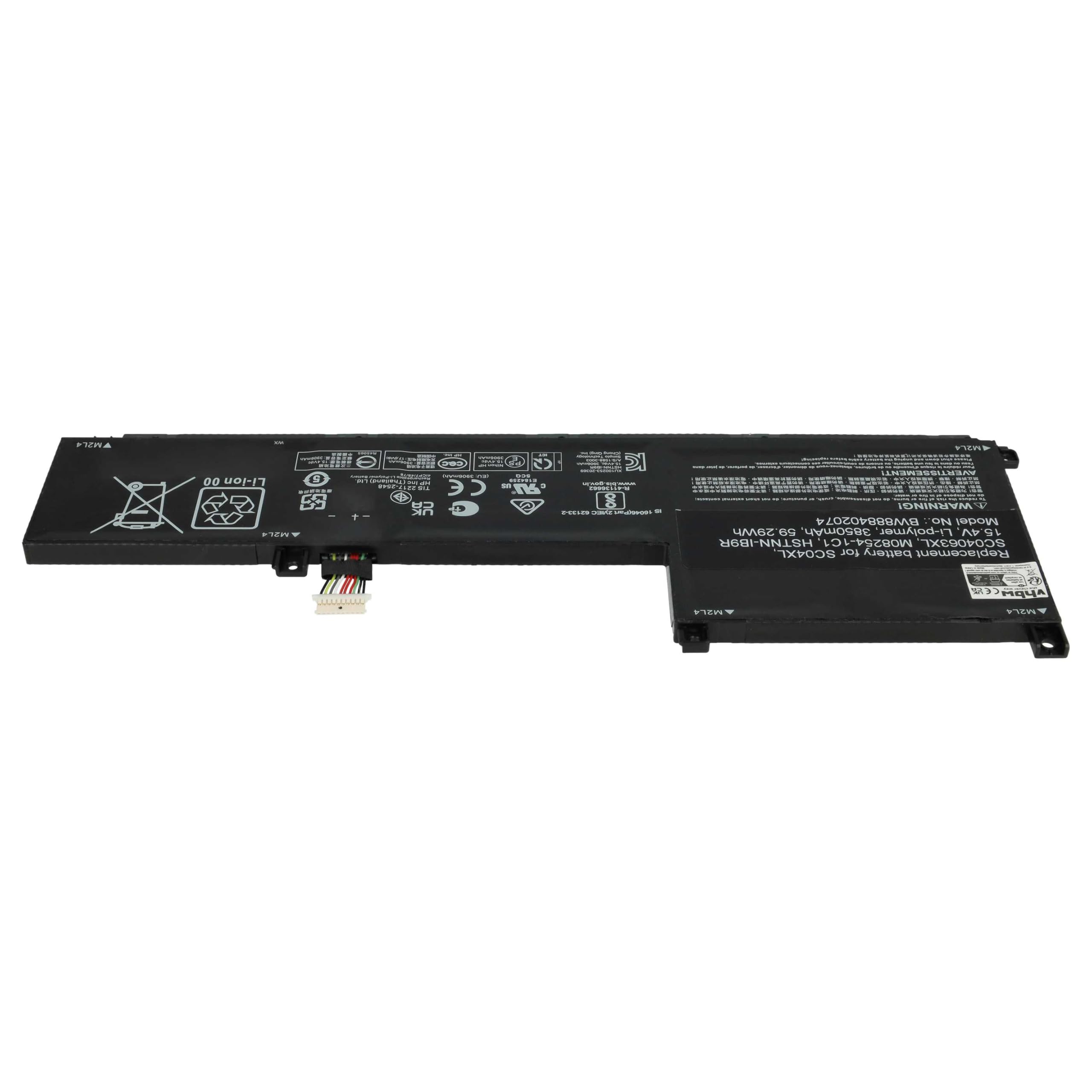 vhbw Bateria zamienna do HP HSTNN-IB9R, M08254-1C1, SC04063XL, SC04XL do notebooka (3850 mAh, 15,4 V, litowo-polimerowa)