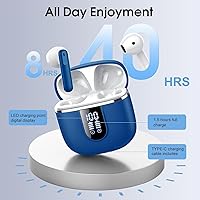 Vista 4 de Wireless Earbuds, Bluetooth 5.4 Headphones with 3D Bass Stereo, 40H In-Ear Buds with 4 ENC Noise Cancelling Mic, Ultralight Bluetooth Earbuds USB-C