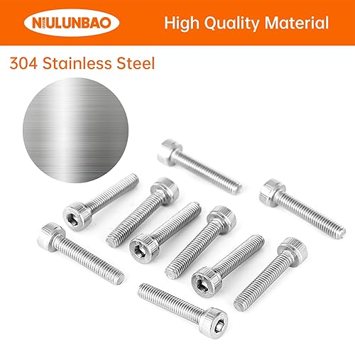 Miniatura 3 de Tornillos de cabeza hueca M3-0.020 x 0.236 in, acero inoxidable 304, métrico totalmente roscado, accionamiento hexagonal Allen a máquina, acabado