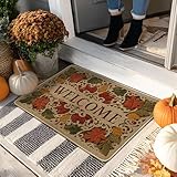 Fußmatte mit bunten Blättern, für den Innen- und Außenbereich, elegante Herbstdekoration,...