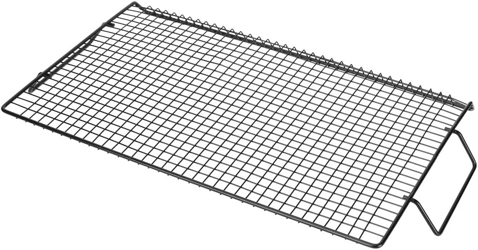 TOPINCN BBQ Grill Mesh Mat Portable with Handle Iron Barbecue Grid Non-Stick Barbecue Rack Net for Outdoor BBQ Party Camping