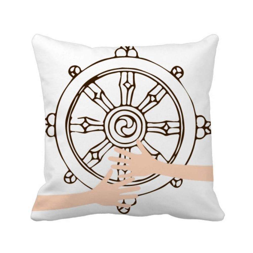 Gouvernail bouddhisme coussin de cou rond contre la fatigue cervicale sur canapé