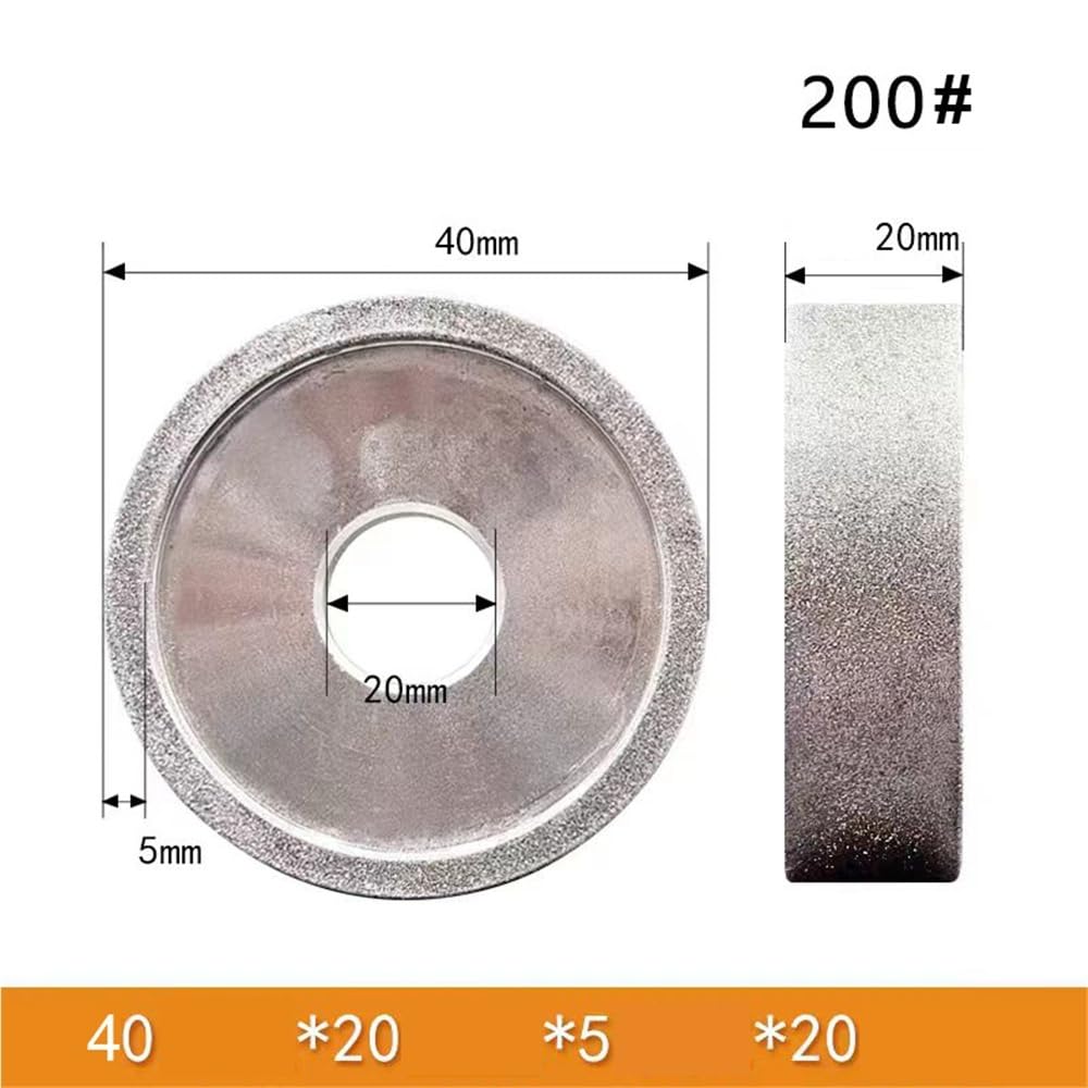40/50/60/70/80mm Grinding CBN Diamond Grinding Wheel, Grinding Disc for Milling Cutter Ceramic Tungsten Steel Grinding Machine(40MM*200)