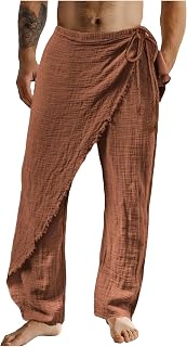 Pantalones Lino Hombre Holgados - Hombres Pantalones De Lino Pantalones Pantalones De Verano CordóN Cintura EláStica Pierna Recta Color SóLido Comodidad Transpirable Encuadre De Cuerpo Entero Casual