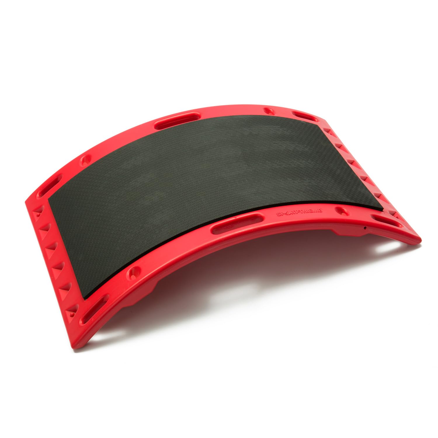 Sport-Thieme Therapie- u. Fitnessbogen | Multifunktionale Fitness-Wippe, Stepper, Balanceboard | Belastbar: 200 kg | Kunststoff, Anti-Rutsch-Matte | 71x49,5x14,5 cm | 3 kg | Rot-Schwarz