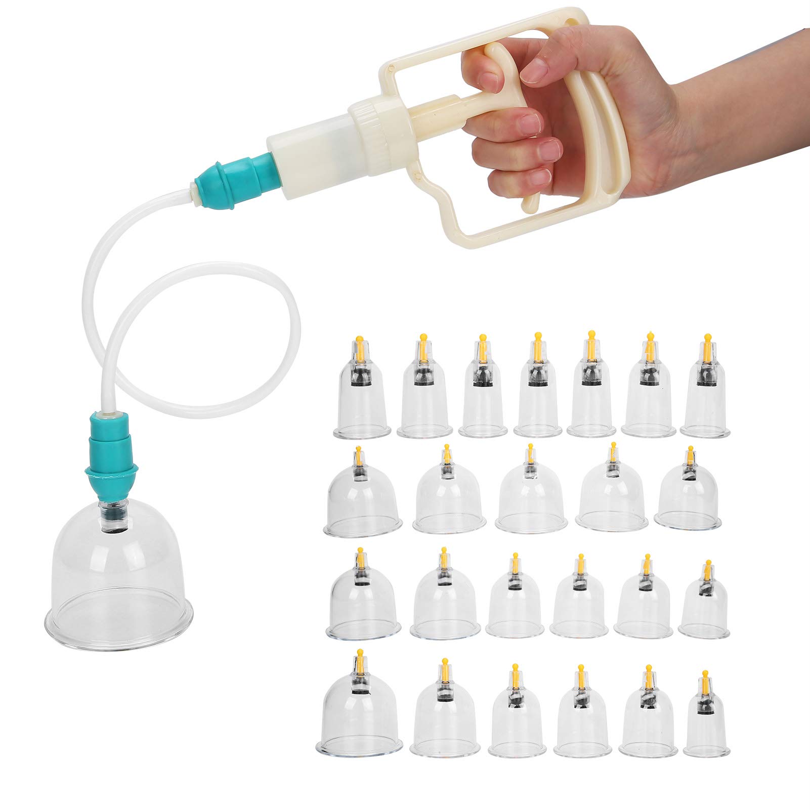 Set per terapia con coppettazione, set professionale per terapia magnetica, set per coppettazione con aspirazione sottovuoto, dispositivo per coppettazione per trattamento del corpo da 24 pezzi