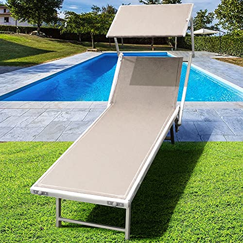BAKAJI Lettino Prendisole Pieghevole da mare