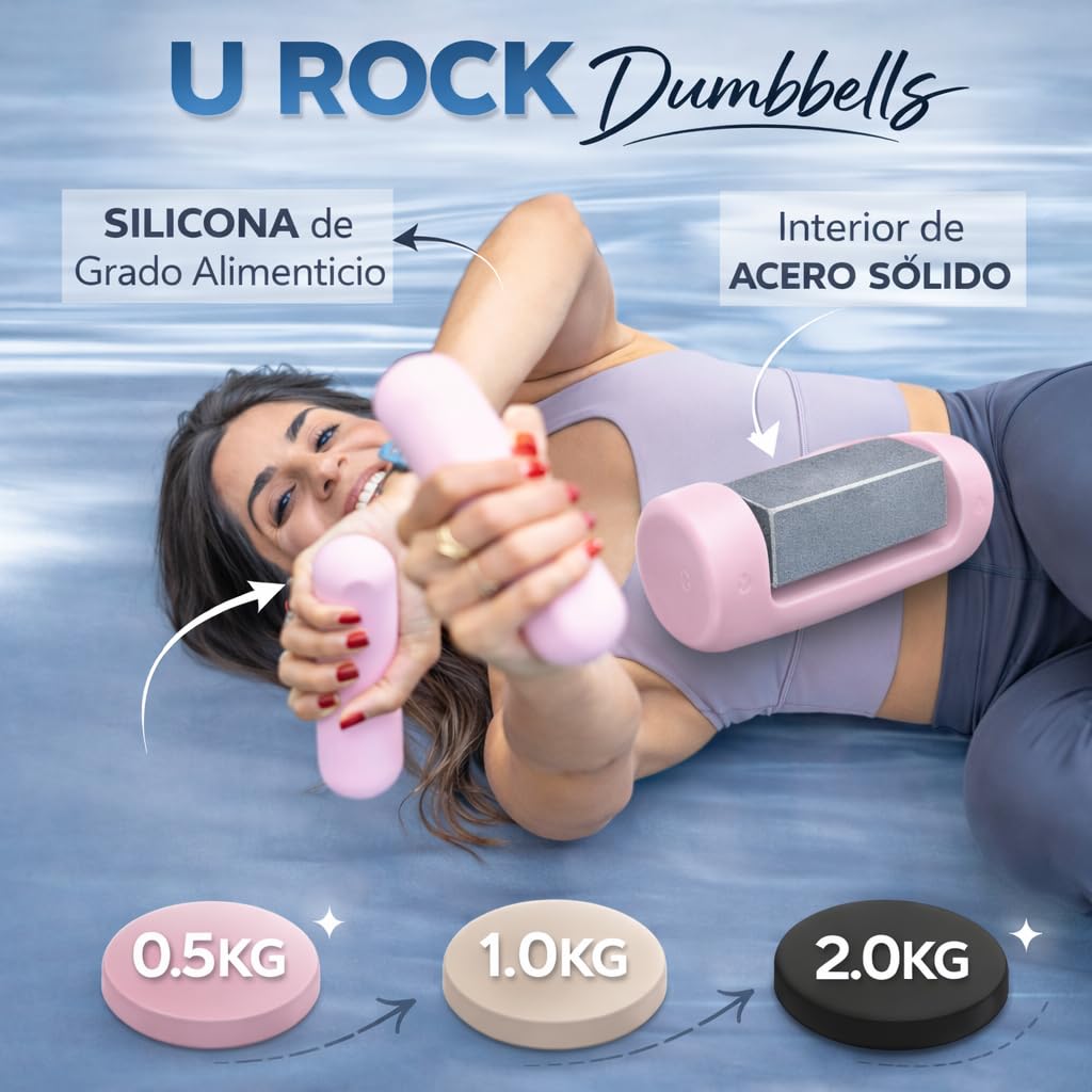 U Rock pesi in silicone 1 e 2 kg eleganti comodi morbidi