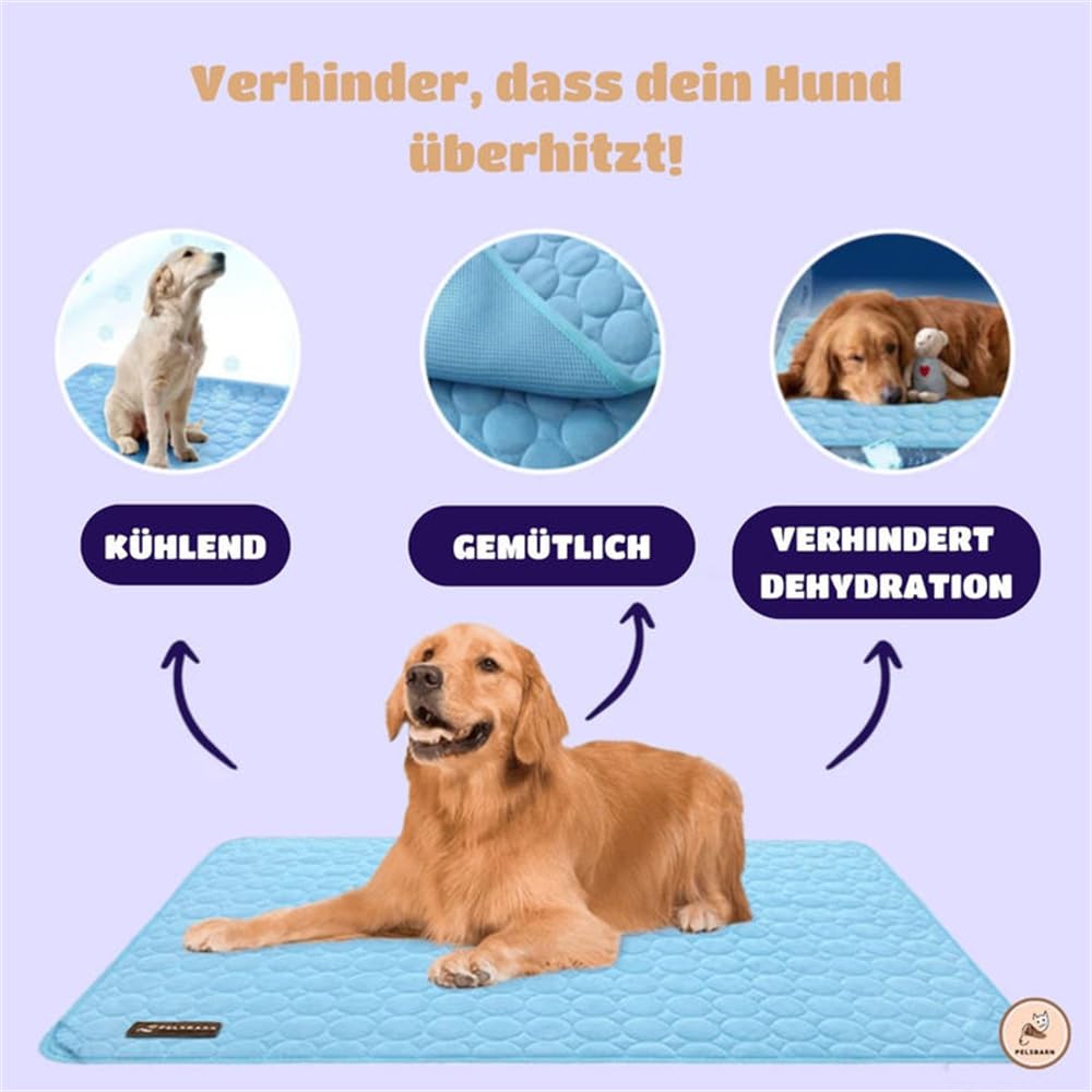 MEIION Pelsbarn, tappetino refrigerante 4 volte efficace per cani, mantiene gli animali freschi nelle calde giornate estive, facile da pulire