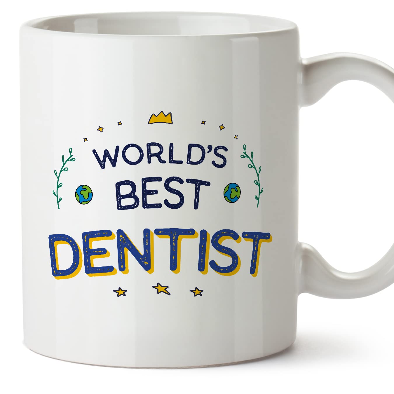 MUGFFINS Dentist Mug - in English - World's Best - Funny Gift for Colleagues - Ceramic 11oz Mug — image 1
