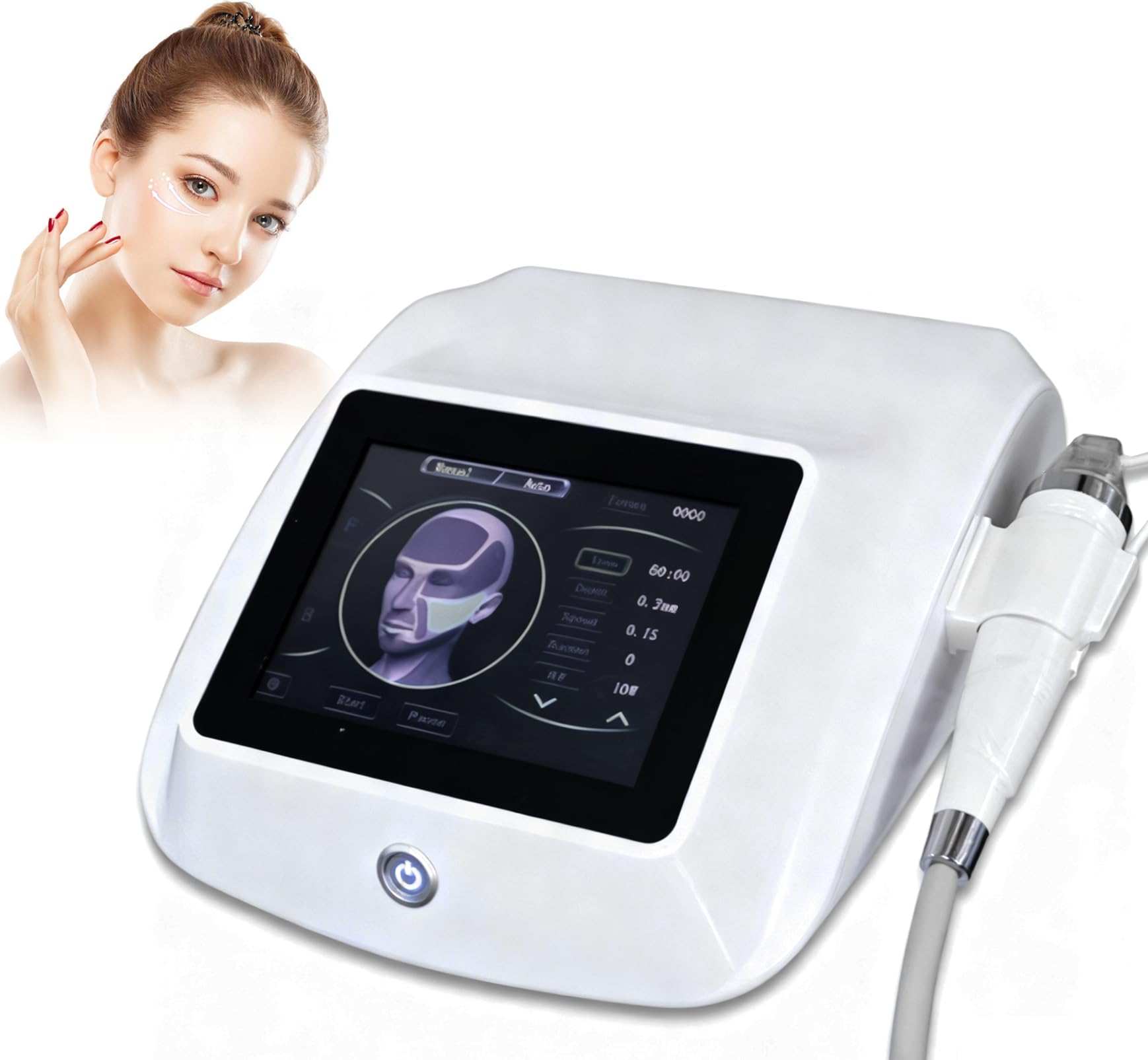 Máquina de microagujas de radiofrecuencia fraccionada, máquina de Belleza para Lifting Facial, máquina de Belleza para la Piel antiedad y eliminación de Arrugas con 4 Cabezales funcionales