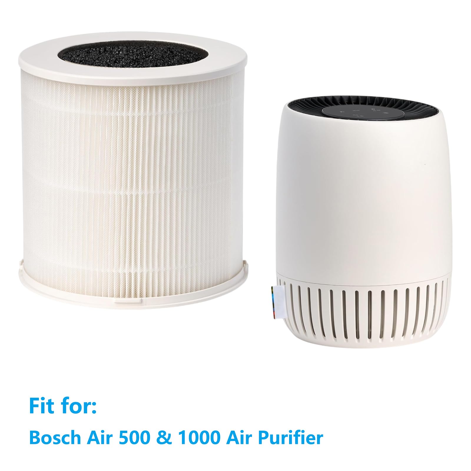 Air-500 - Filtro di ricambio per purificatore d'aria Bosch Air 500 e 1000, 3 in 1, H13, True HEPA e filtro a carbone attivo, per polline, polvere, odori e fumo, confezione da 2