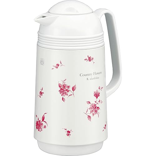 GHD-100 FLC Glass Handy Pot, Heat and Cold Retention, 3.2 gal (1.0 L), Country Flower