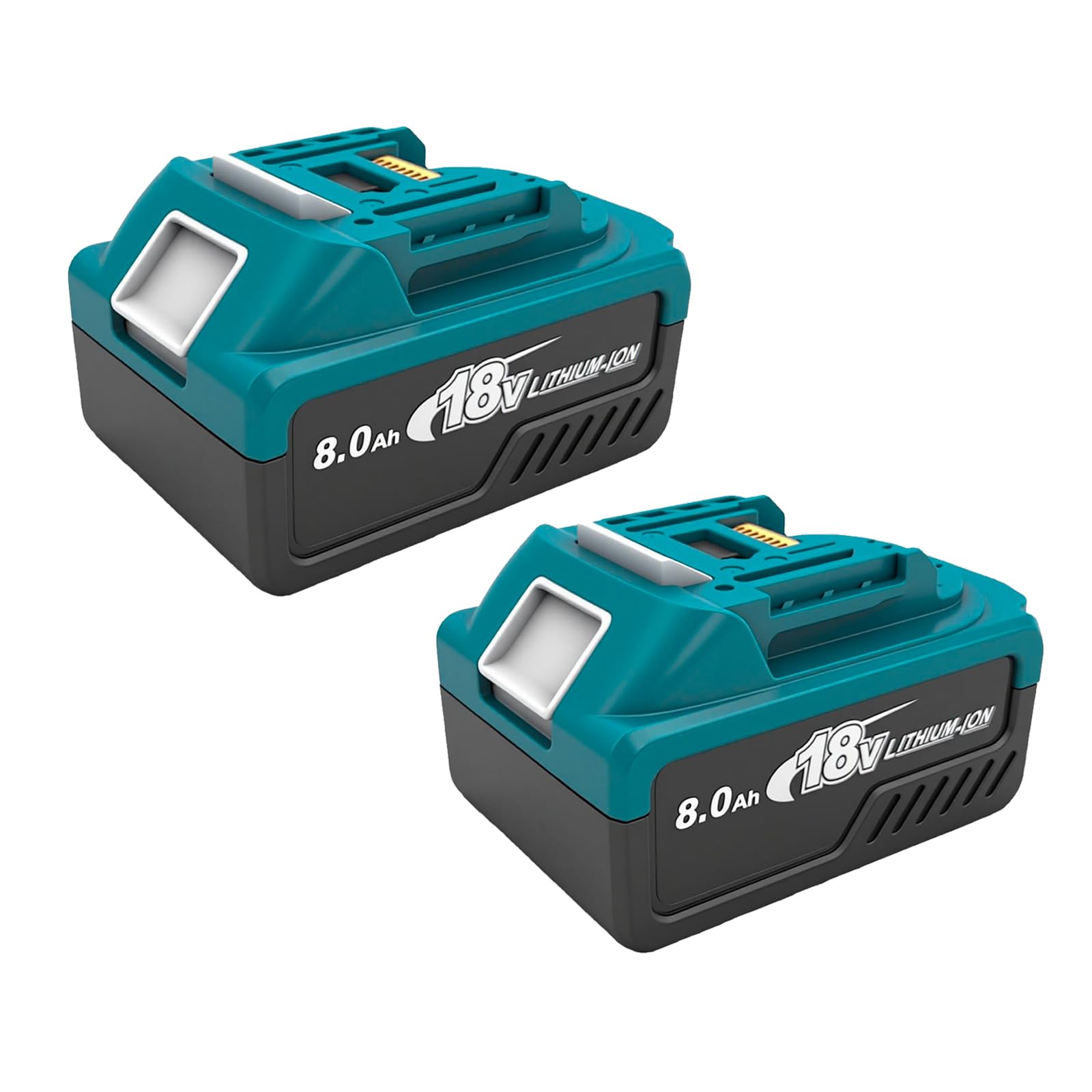 2 x 8000mAH Batteries with LED Indicator, 2 Pack 18V 8.0Ah Li-lon Replace for Makita 18V BL1830 BL1840 BL1850, for 18V Cordless Tools โ image 1