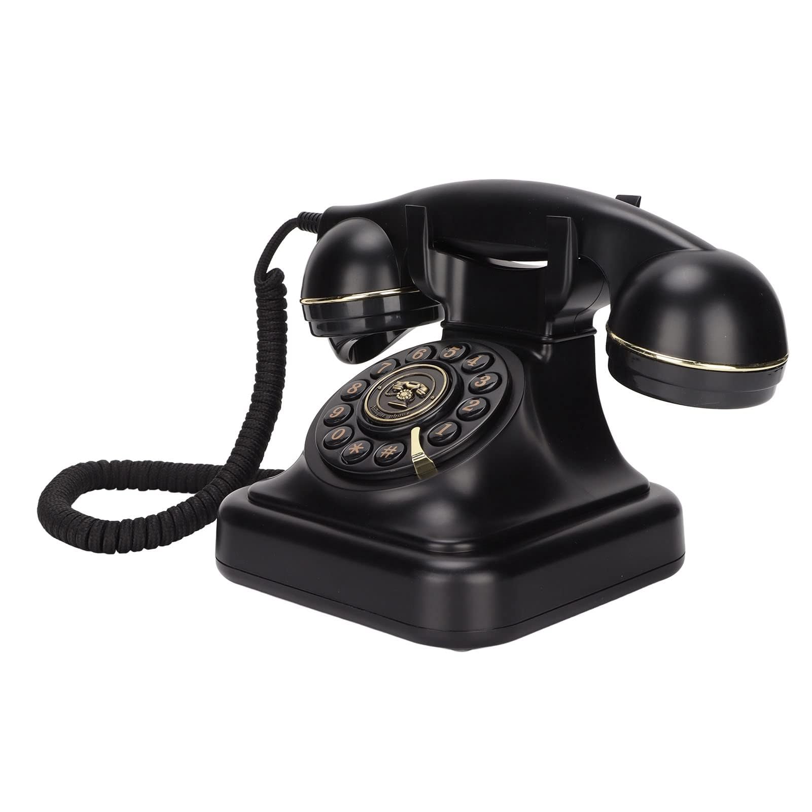 Retro Telefon mit Wählscheibe, Vintage Festnetztelefon Klassisches Schnurgebundenes Altmodisches Europäisches Tischtelefon für Büro Café Bar Schlafzimmer Dekoration