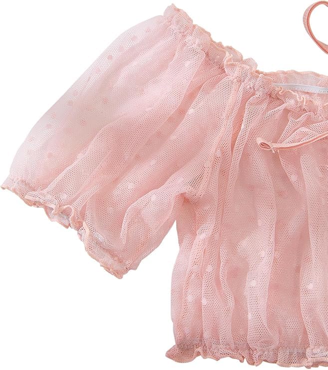 Image of Lilosy Sexy Stretch Ruffle Tie Sheer Mesh Lingerie Set Outfits
