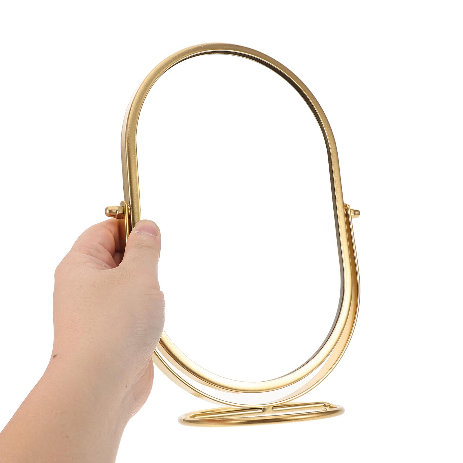Specchio Ovale Girevole per Toeletta da Tavolo Specchio per Trucco Retrò Vintage da Tavolo per Camera da Letto e Bagno