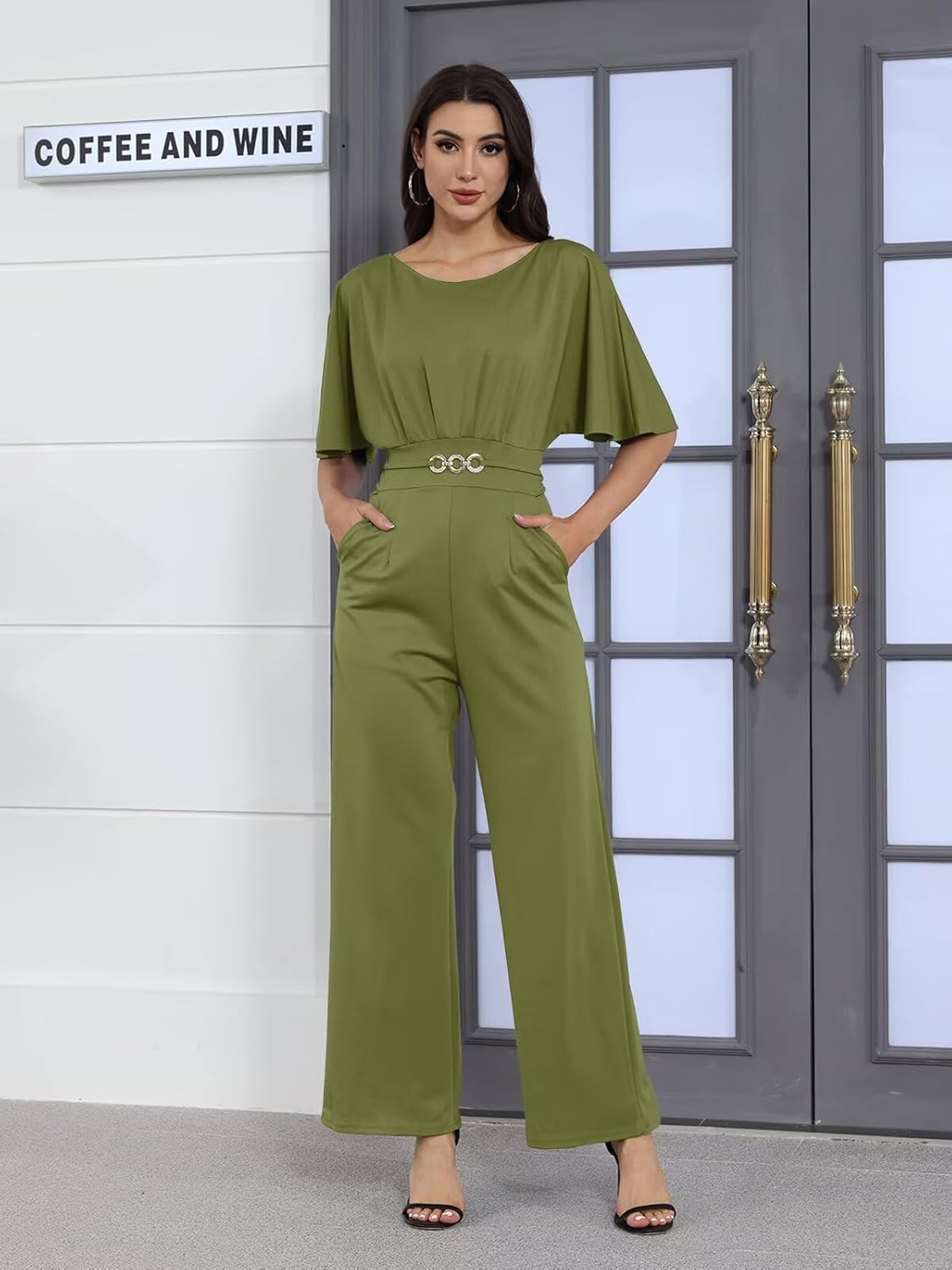 acelyn Elegant Jumpsuit for Women Dressy Sexy Plus Size Wide Leg Pant Suit One Piece Party Outfits - Image 4