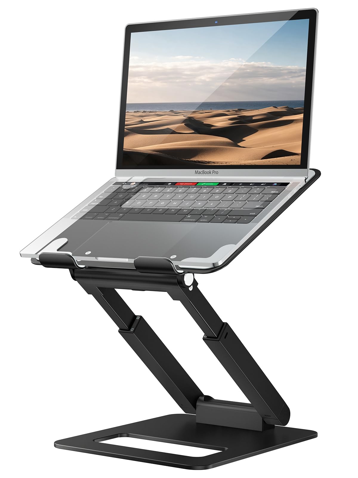 tounee Laptop Stand for Desk Adjustable Height, Telescopic Computer Stand with Pull Out Design Ergonomic Laptop Riser Fits All Laptops 10-16"-Black