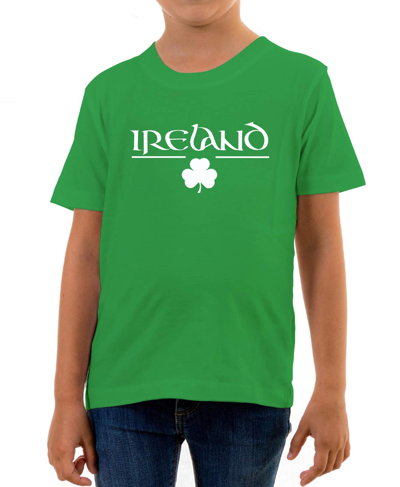 Reality Glitch Irish Green Ireland Clover Kids T-Shirt (, 3-4 Years)