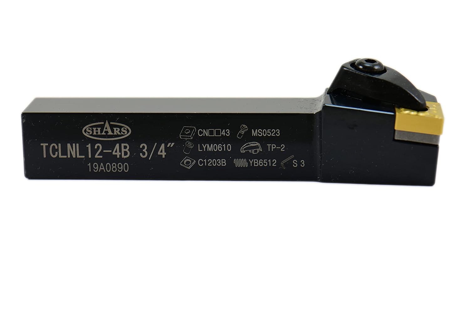 Shars 1" Left Hand TCLN T-Type Clamp Indexable Turning Tool Holder for CNMG Insert 404-7839 ]