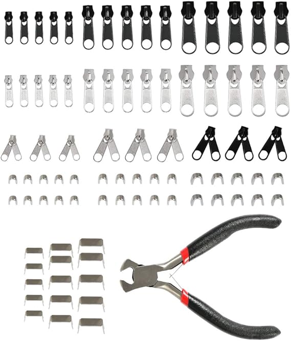 85Pcs Zipper Repair Kit Zipper Replacement Accessories, Universal