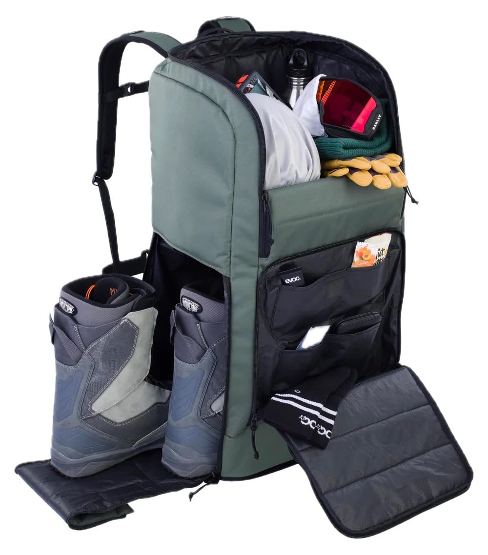 EVOC GEAR BACKPACK 90 Plecak podróżny, plecak turystyczny (solidny plecak z przegrodą na buty, plecak trekkingowy z przegrodami organizacyjnymi, pojemność: 90 l), kolor ciemnooliwkowy