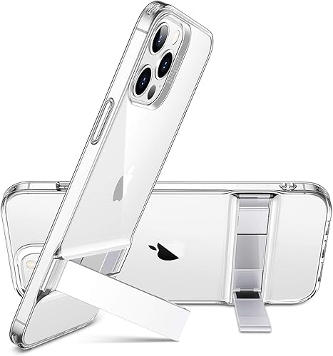 ESR Metal Kickstand Compatible with iPhone 12 CaseiPhone 12 Pro Case Patented Design Two-Way Stand Reinforced Drop Protection Flexible TPU Soft Back