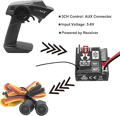 Miniatura 5 de OGRC - Luz RC – Angel Eyes 12 modos para Axial SCX24 C10 / JLU/Deadbolt/Bronco/Jeep Gladiator RC Crawler Car