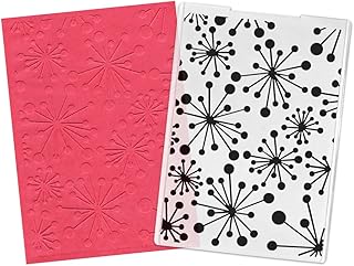 Hying 3-D Textured Impressions Background Embossing Folder, Line Dot Flower Pattern Plastic Embossing Folder Template for Card Making Scrapbooking Paper Craft Album Stamps DIY Décor - Buy now
