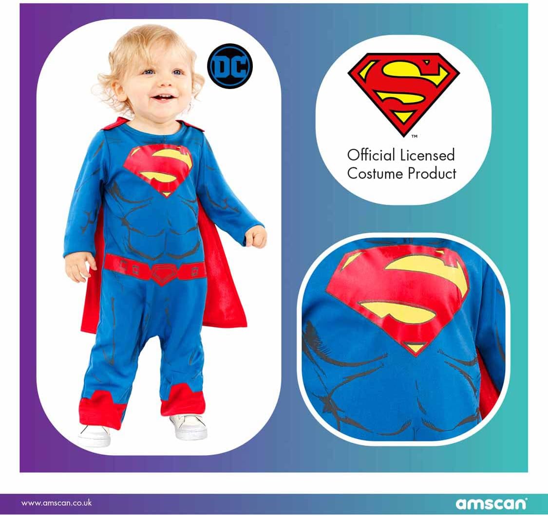 Amscan Superman 9906713 Costume, Multicolour, 12-18 Months