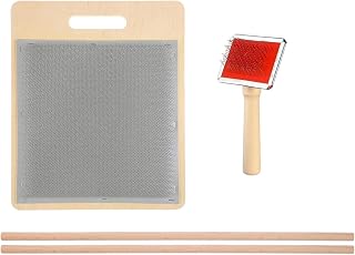 Yarn Carding Board with Bent Steel Pin for DIY Projects Mix Colors Fiber|Crafts|Needlecrafts & Yarn|Spinning & Felting|Roving Wool & Fibers