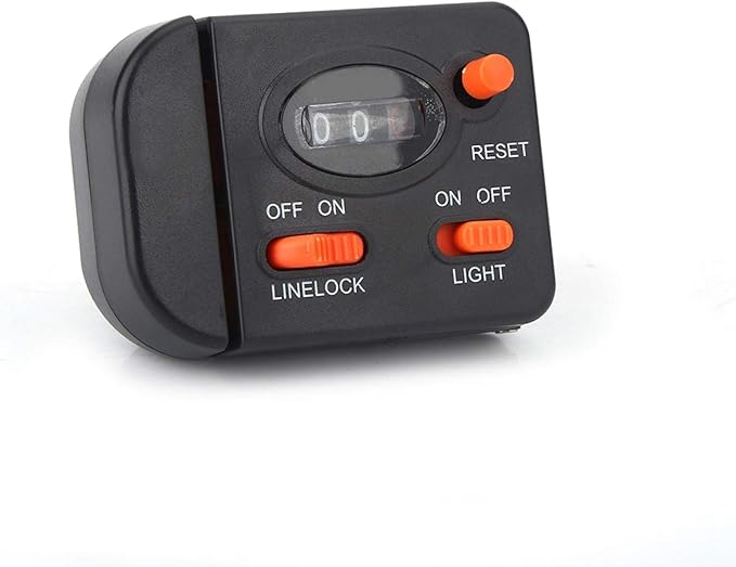 Fishing Line Meter Counter, ABS Black Professional Clip on