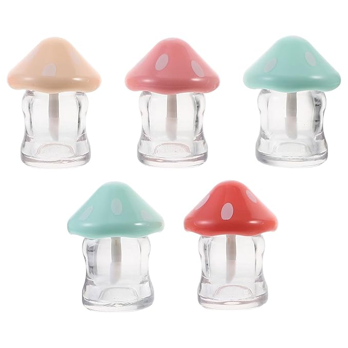 10Pcs Empty Lip Gloss Tubes, MushroomShaped Cute Clear Lip