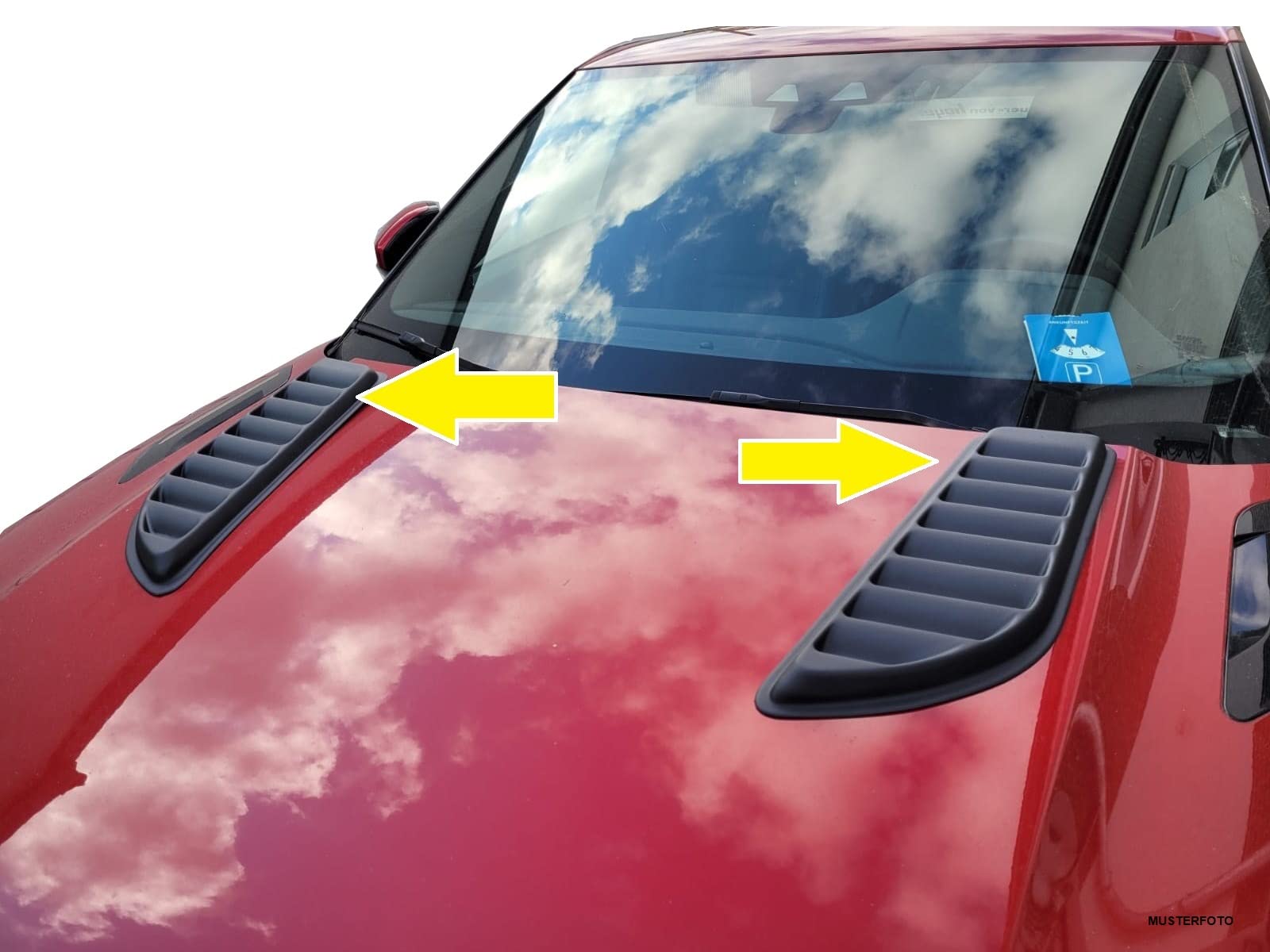 BREMER SITZBEZÜGE Osłona silnika, wentylacja, osłona silnika, wentylacja, kompatybilna z Volvo S70, V70, 3, ozdobna osłona samochodu, dekoracyjna osłona wentylacyjna maski silnika
