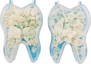 Temporary Tooth Veneer Crowns Kit – 100PCS/Box (50 Anterior + 50 Posterior) – DIY Fake Teeth Cap for Missing Teeth & Natural-Looking Smile Restoration for Holiday Cosplay