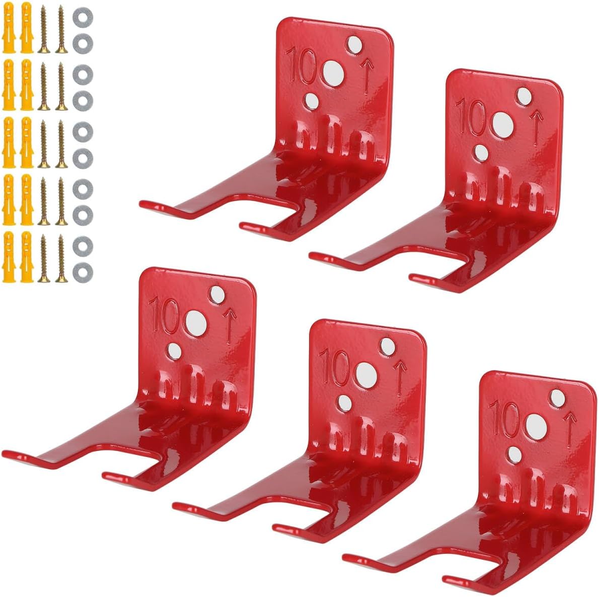 Fire Extinguisher Bracket 5 Pack, for Big and Small Fire Extinguisher Cabinet, Adjustable Fire Extinguishers for The House Mounting Bracket Wall Hook
