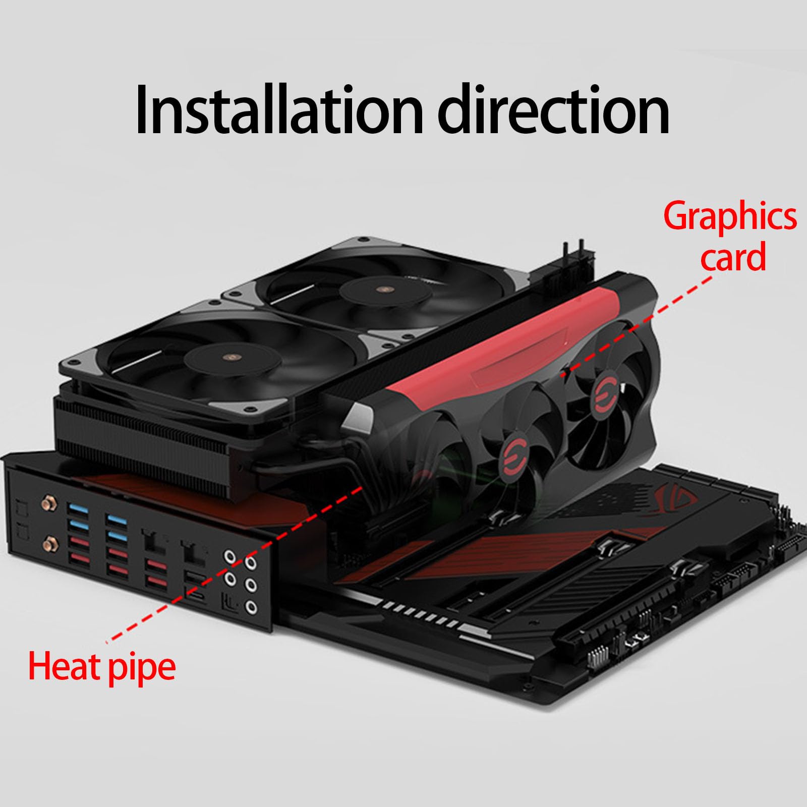 Funzionamento silenzioso Raffreddamento CPU top-down JF13K 7 tubi calore Radiatore ventola con cuscinetti idraulici 2x 120 mm per raffreddamento CPU per da gioco