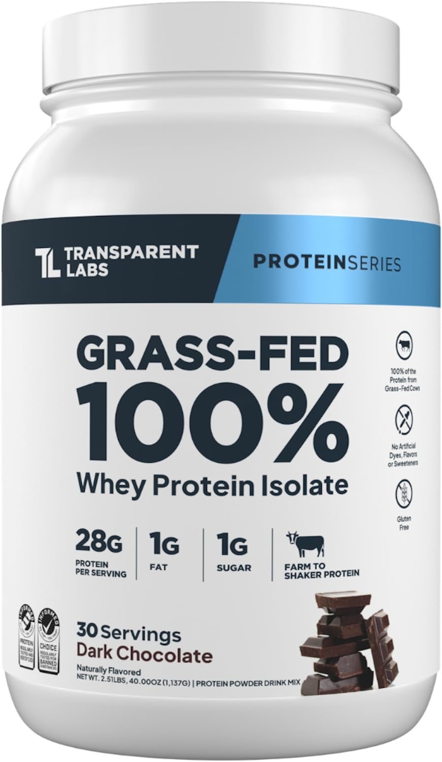 Transparent Labs Grass-Fed Whey Protein Isolate